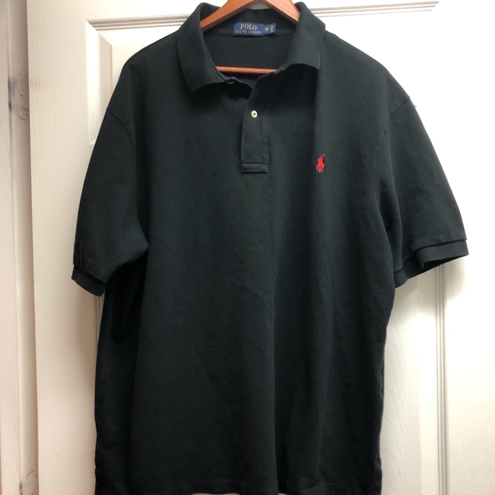 Polo Ralph Lauren Black Polo with Red Pony 2XB Big